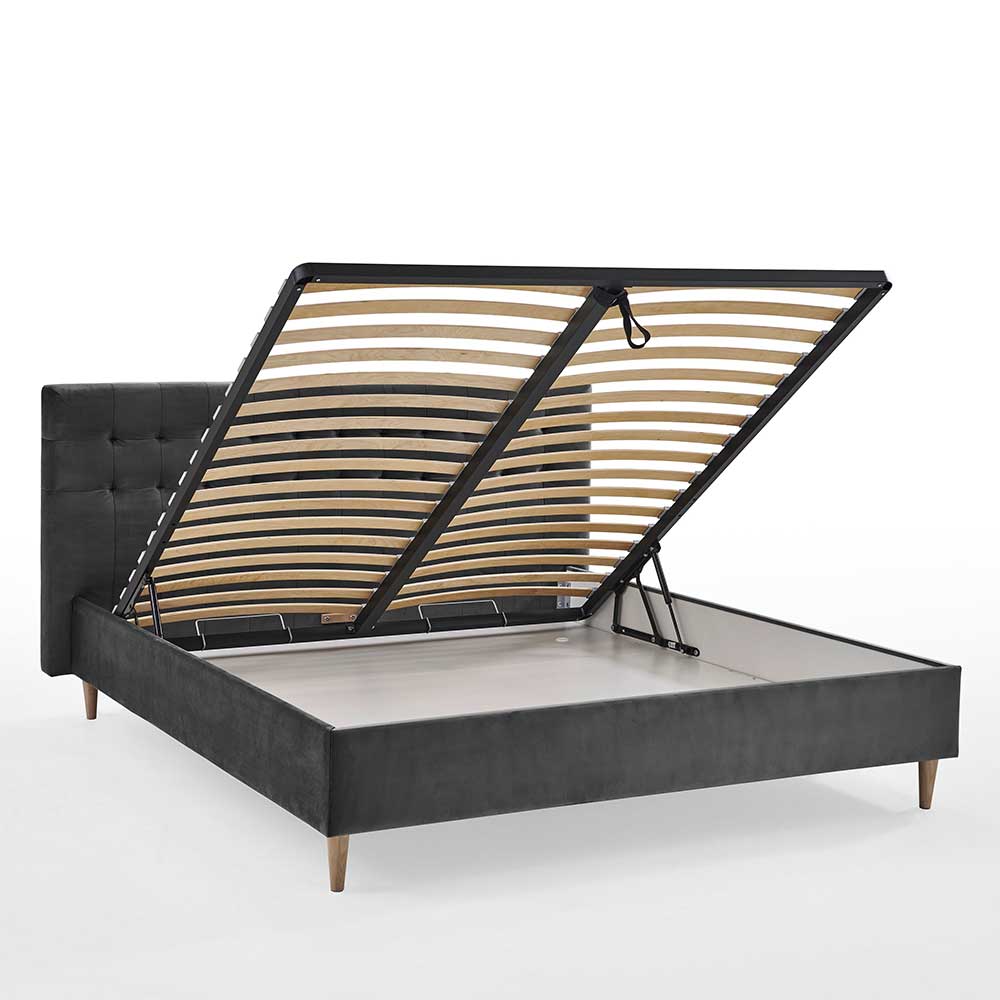 Doppel Bett Balcanov in Dunkelgrau - modernes Design