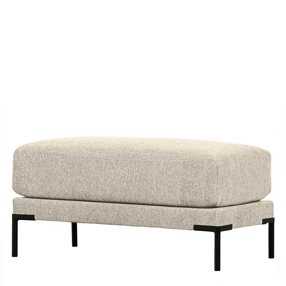 Couchhocker Imdyano in Beige mit Vierfußgestell aus Metall