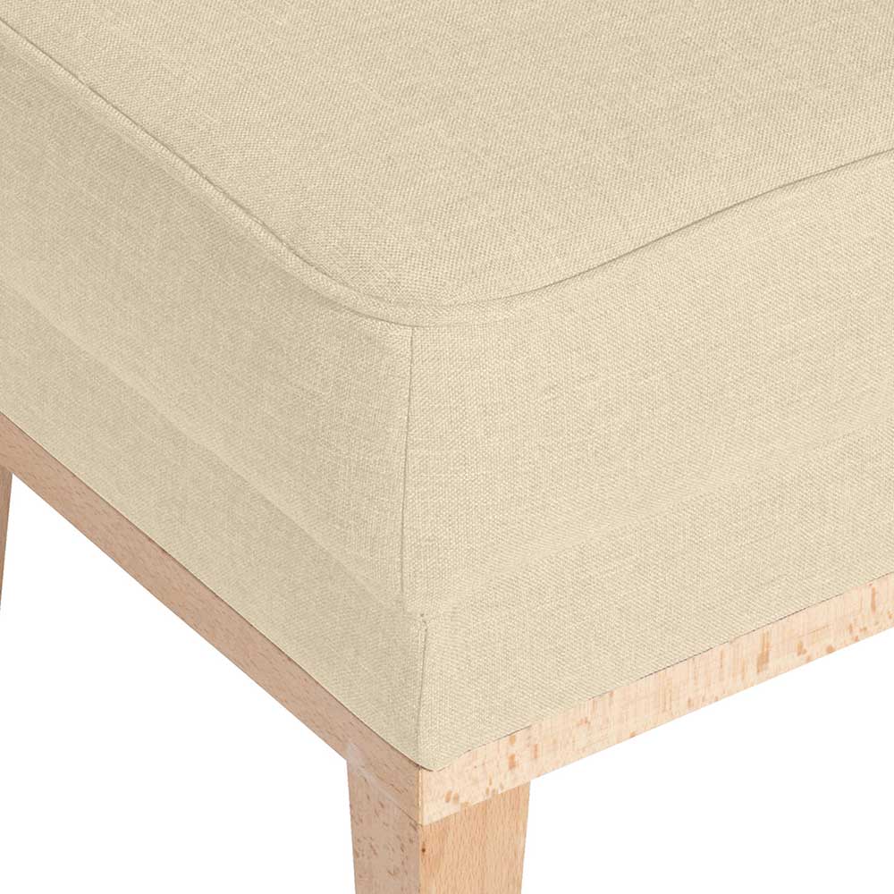 Polstersessel Beige Akura in modernem Design wahlweise mit Hocker