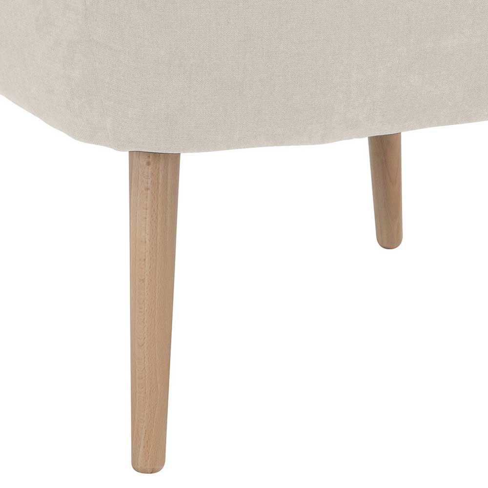 Polstersessel Ramoro in Beige mit Vierfußgestell aus Holz