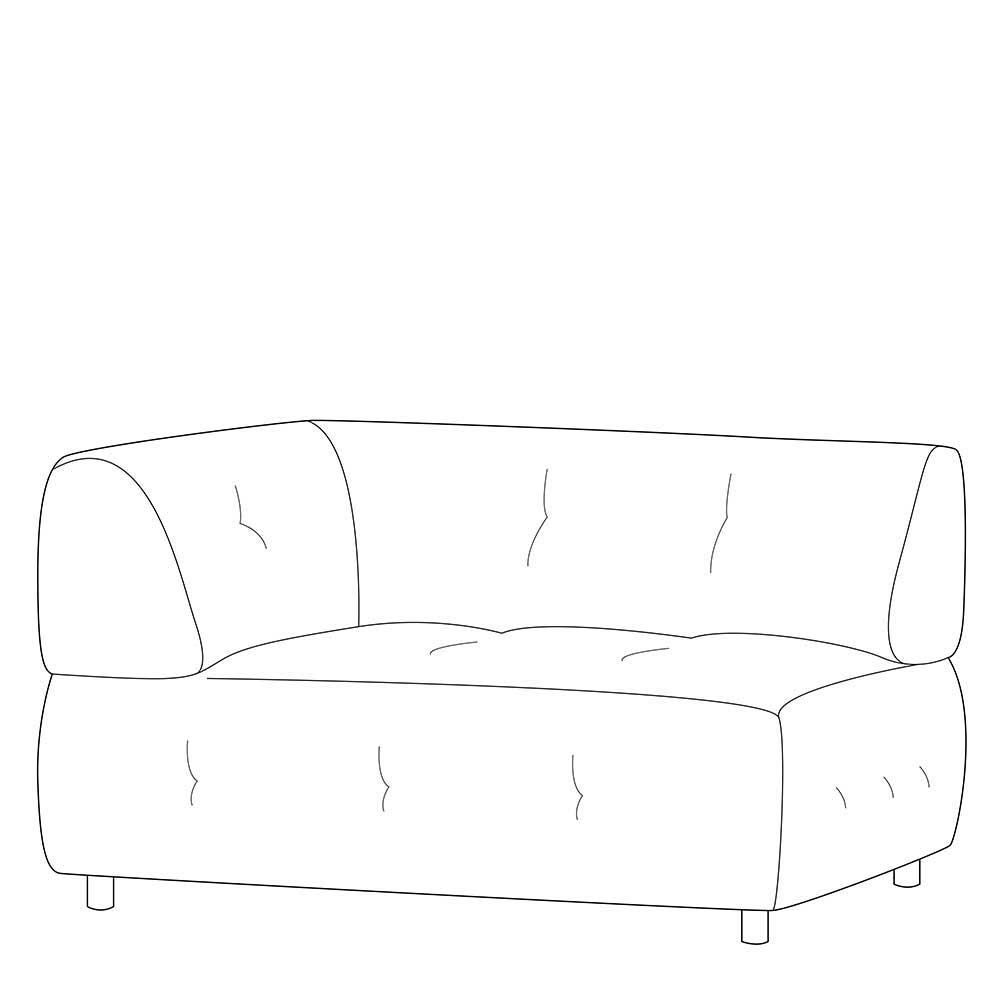 Modernes Sofa Element Modul Kyperia in Graubraun meliert 122 cm breit