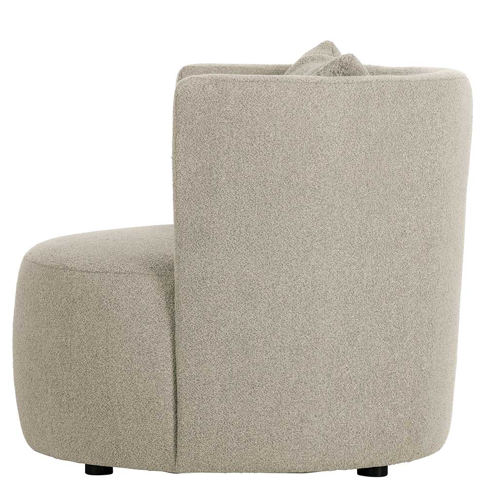 Design Polstersessel Antonida in Beige Boucle-Stoff mit 45 cm Sitzhöhe