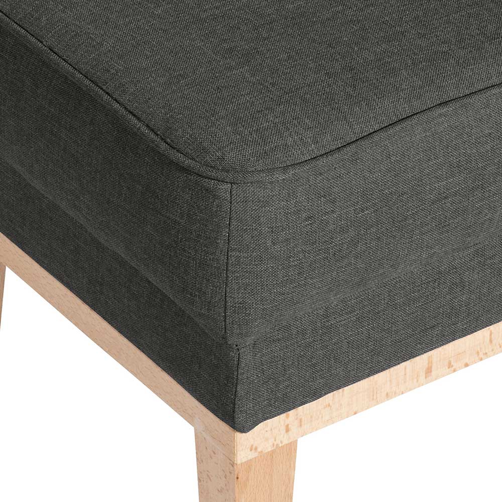 Sessel optional mit Hocker Ortava in Anthrazit 44 cm Sitzhöhe