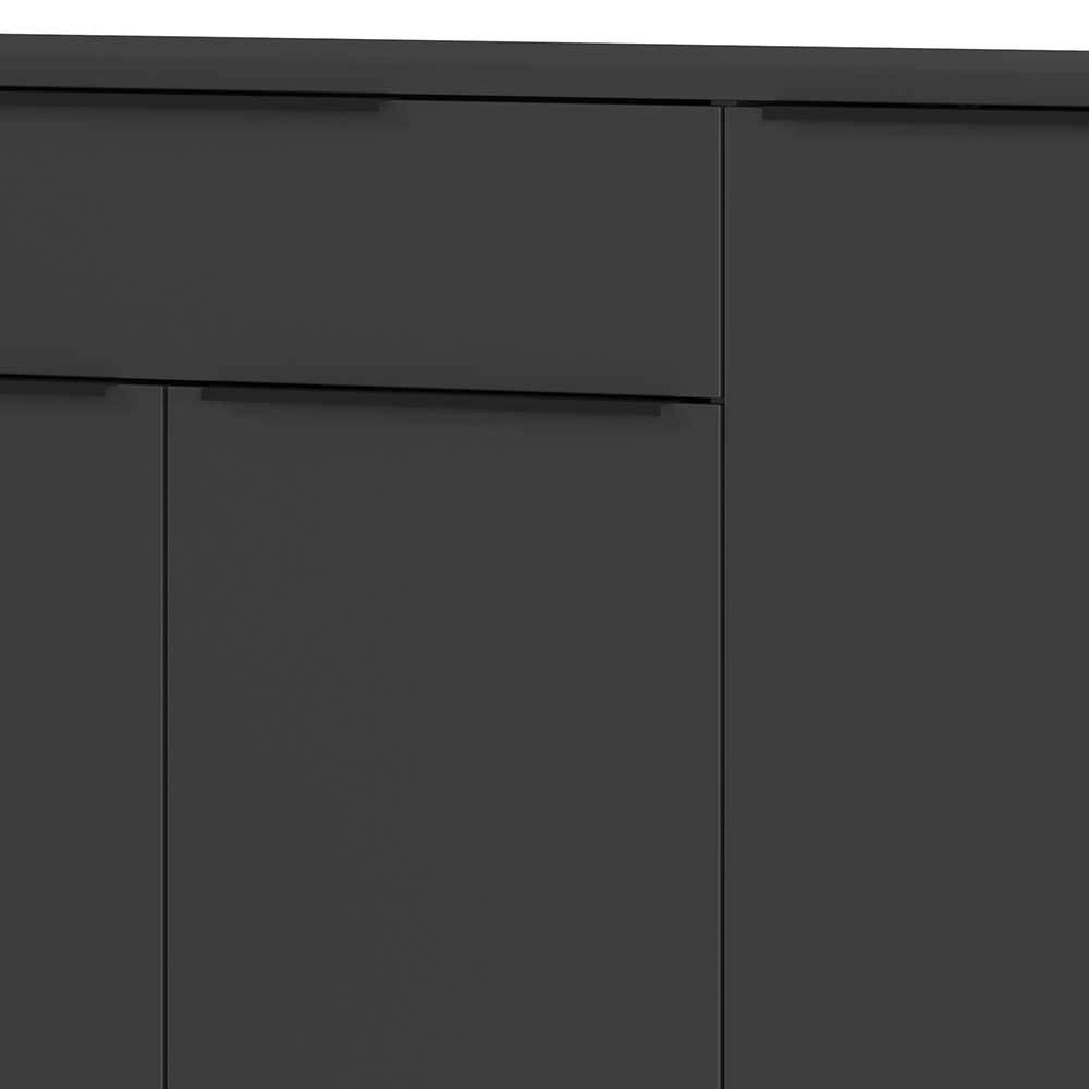 Aktenschrank Abby 160 cm breit in Dunkelgrau