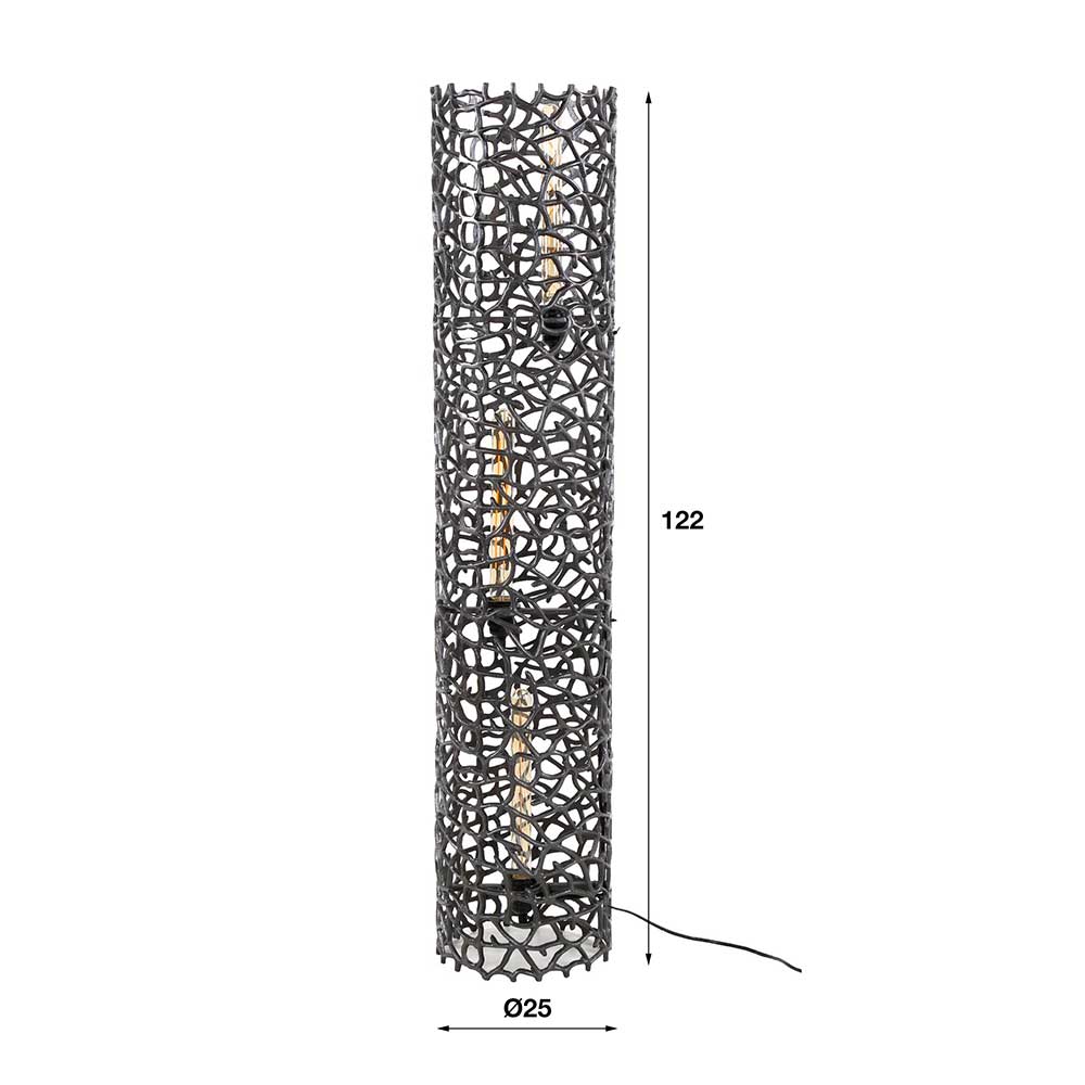 Stehleuchte Cocoson im Industry und Loft Stil mit Metall Oberflche