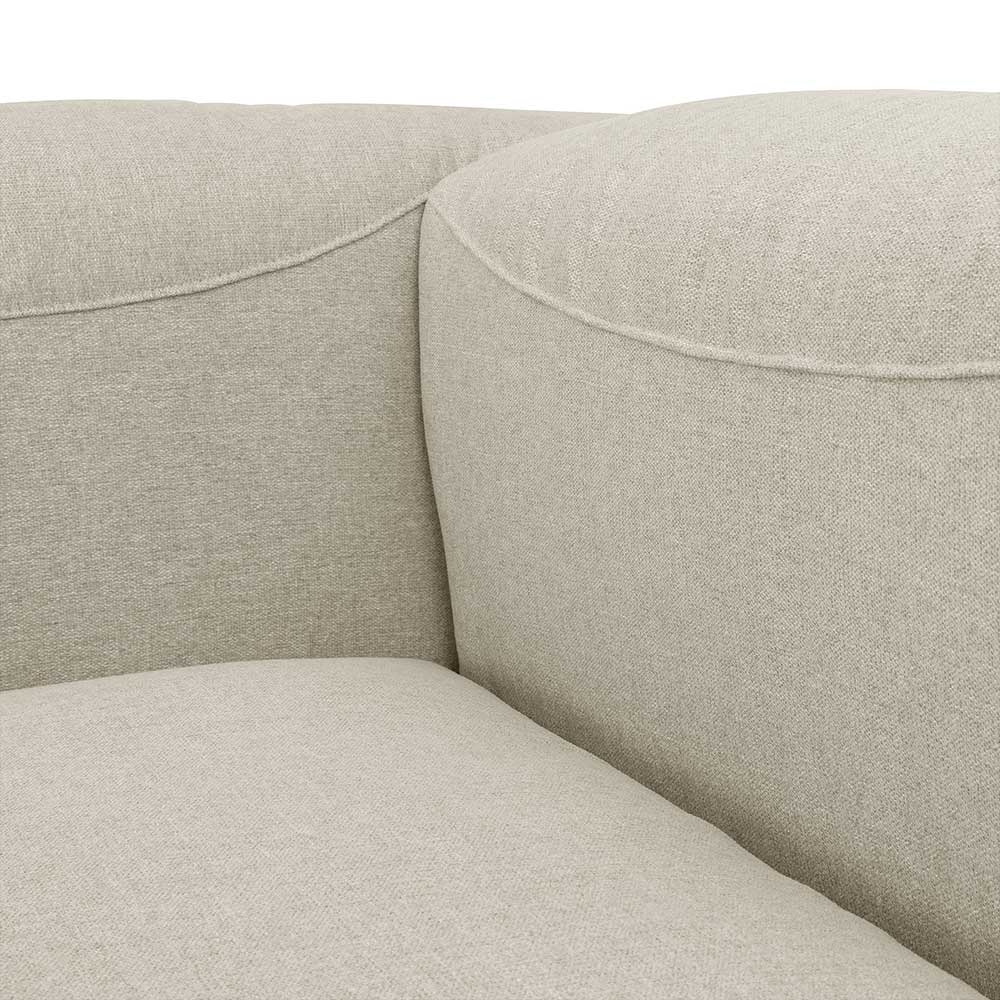 Modulsofa Recamiere Pescara in Cremefarben 160 cm tief