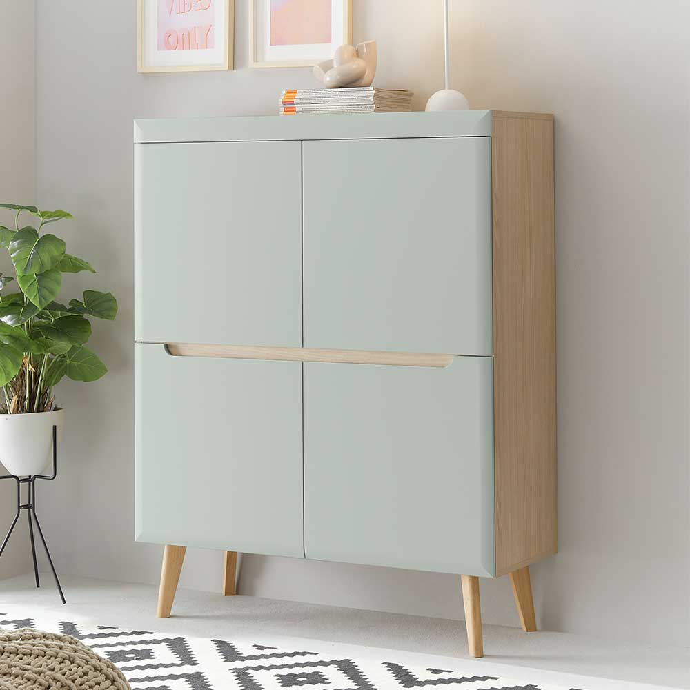 Highboard Casmas im Skandi Design mit Vierfußgestell