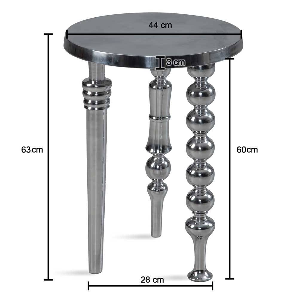 Beistelltisch Taibato aus Aluminium mit Dreifußgestell