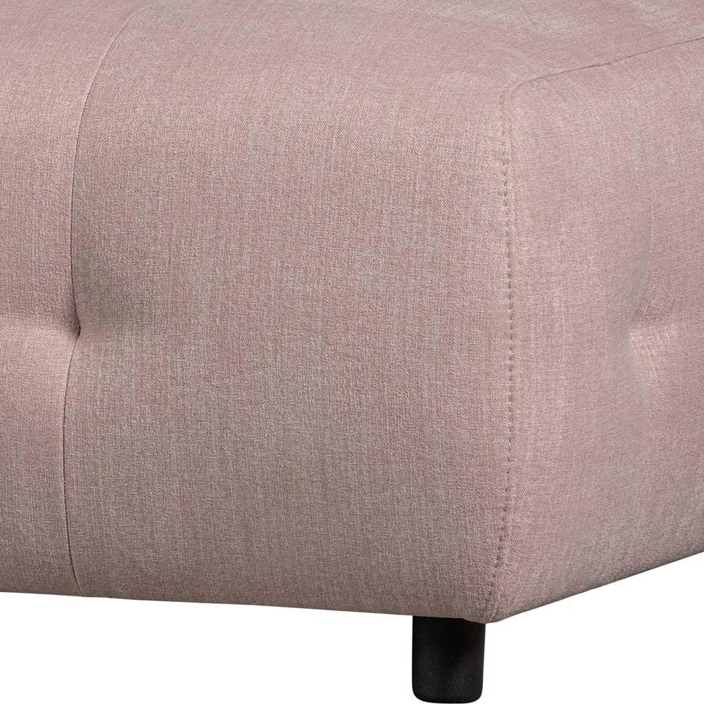 Couchhocker Yukon in Mauve aus Flachgewebe mit Vierfußgestell aus Holz