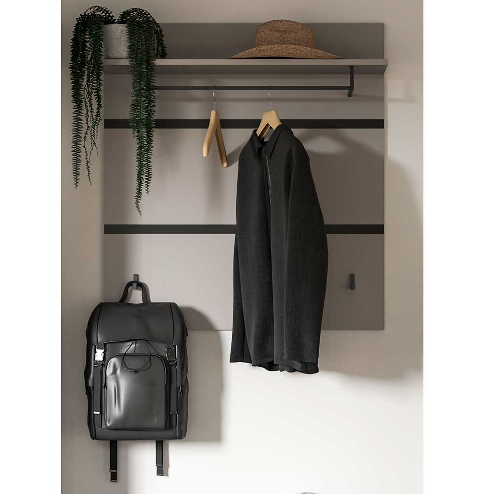 Hängegarderobe Ristina in modernem Design - Grau und Schwarz