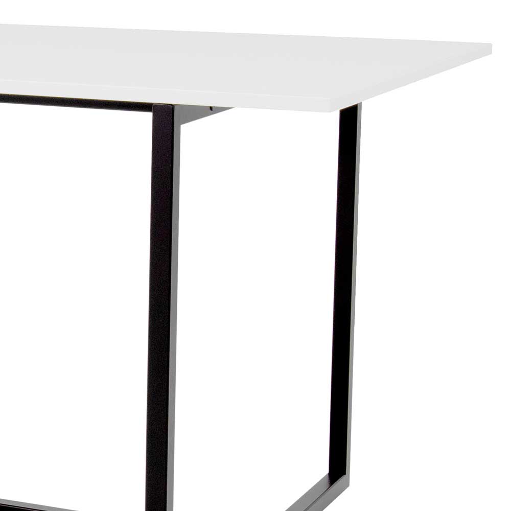 Esszimmer Tisch Vaino in Schwarz und Weiß 180 cm breit