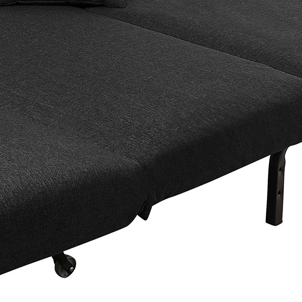 Zweisitzer Schlafsofa Clienta in Schwarz Made in Germany