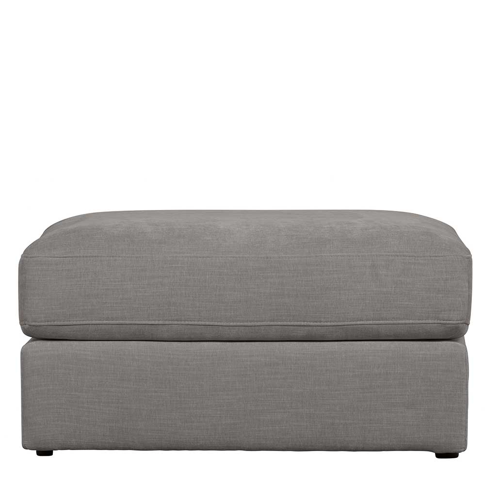 Polsterhocker für Modulsofa Fredoco in Grau 44 cm Sitzhöhe