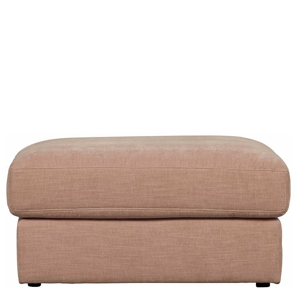 Rosa Dreisitzer Couch Oktamian - Modulsofa mit Armlehne