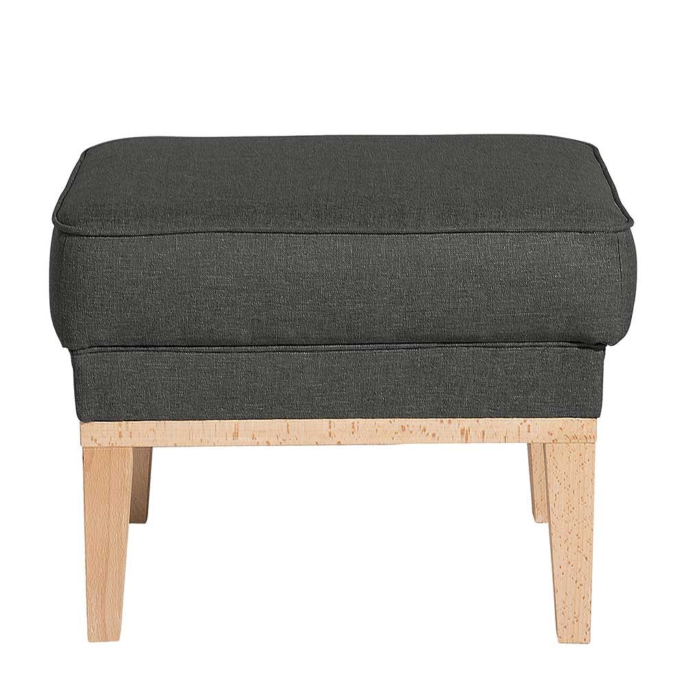 Sessel optional mit Hocker Ortava in Anthrazit 44 cm Sitzhöhe