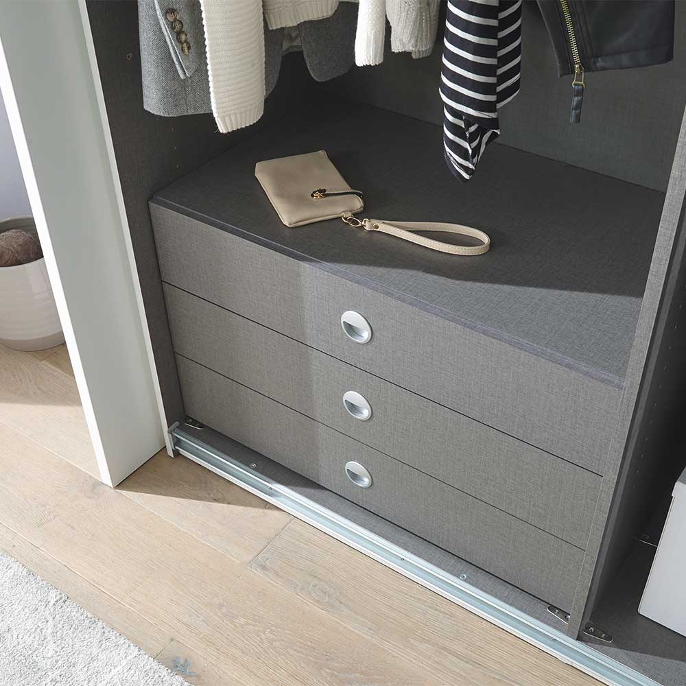 Schiebetürenschrank Semistra in Weiß in modernem Design