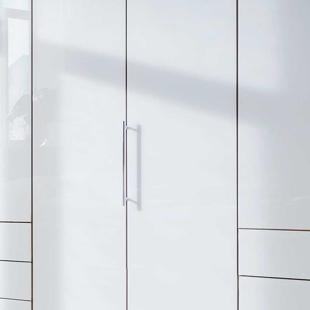 Falttüren Schlafzimmerschrank Waluva in Weiß und Eiche Bianco modern