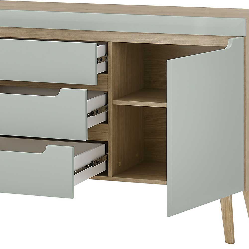 Sideboard Casmas im Skandi Design mit drei Schubladen