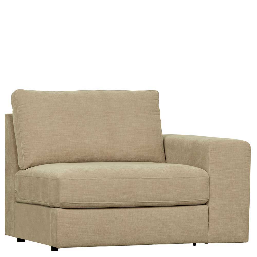 Dreisitzer Modulsofa Pilamonia in Beige mit 44 cm Sitzhöhe