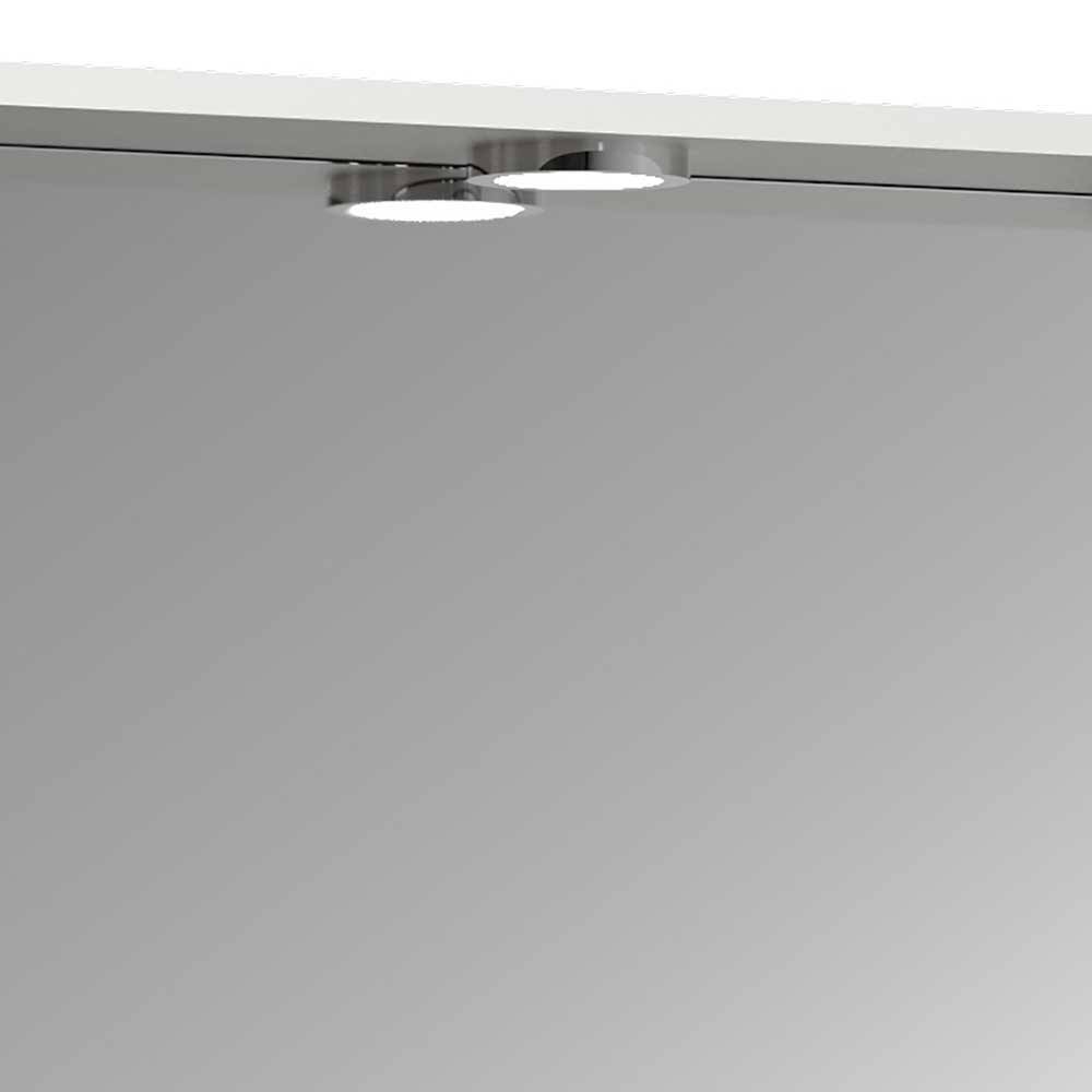 Badmöbelset weiß modern Pididos mit Becken und LED Beleuchtung (dreiteilig)