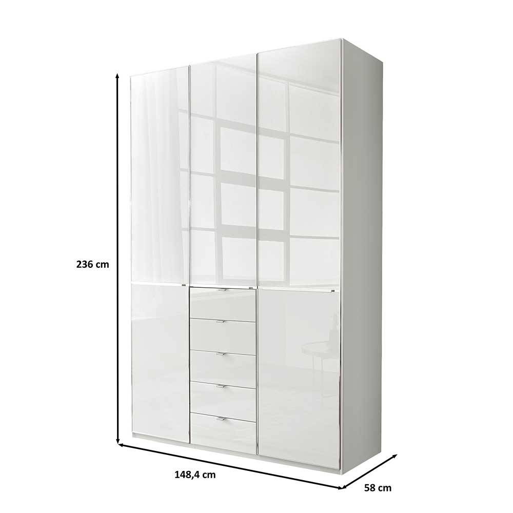 Design Kleiderschrank Bean Front glasbeschichtet - Made in Germany