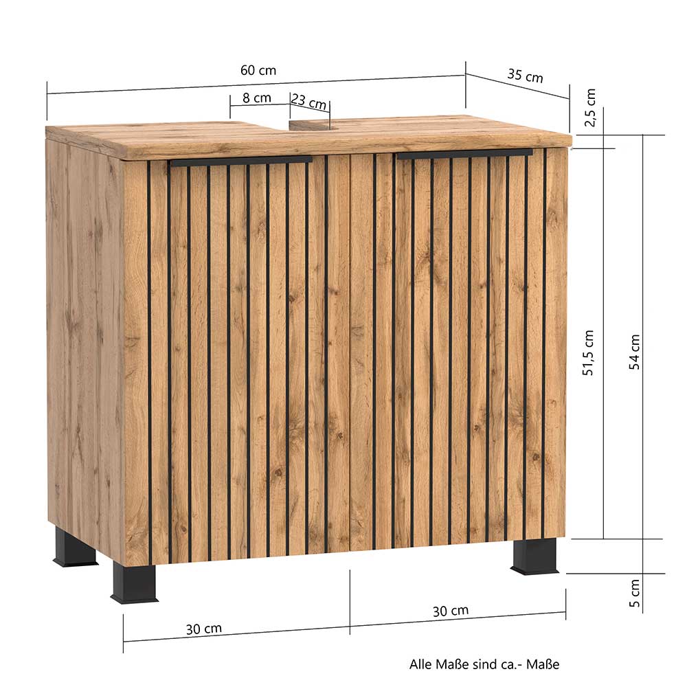 Unterbeckenschrank Cadama Made in Germany - 60 cm breit