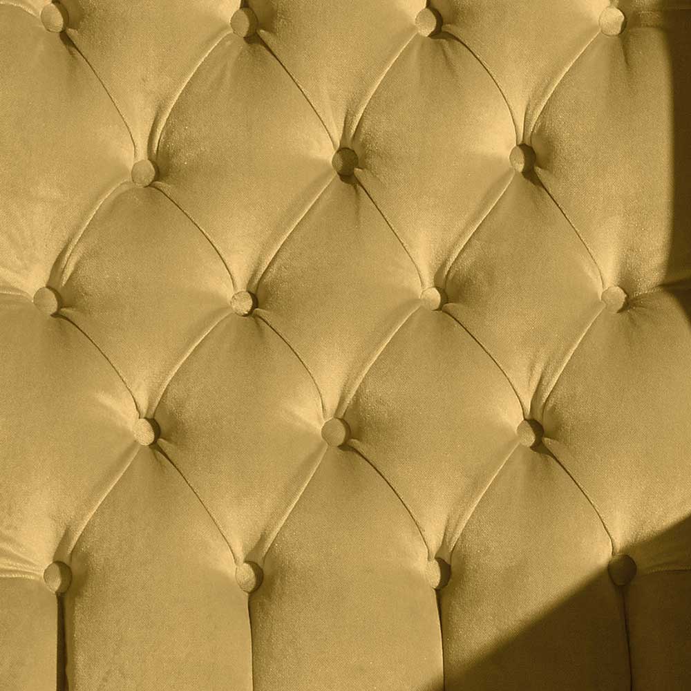 Chesterfield Ohrensessel Kleera aus Samtvelours in Gelb