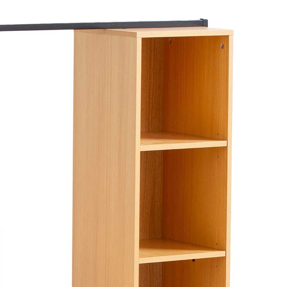 Dielen Garderobe Taly in Eichefarben 136 cm hoch - 145 cm breit