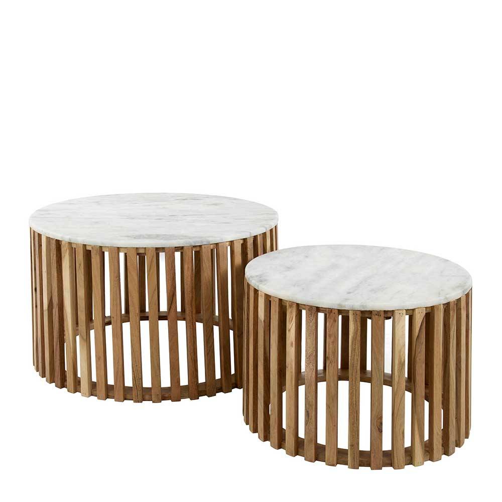 Sofa Tisch Set Porto mit Marmorplatte in modernem Design (zweiteilig)