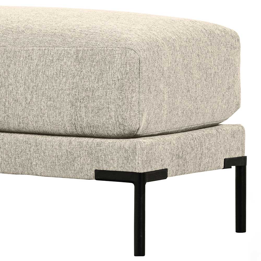 Couchhocker Imdyano in Beige mit Vierfußgestell aus Metall