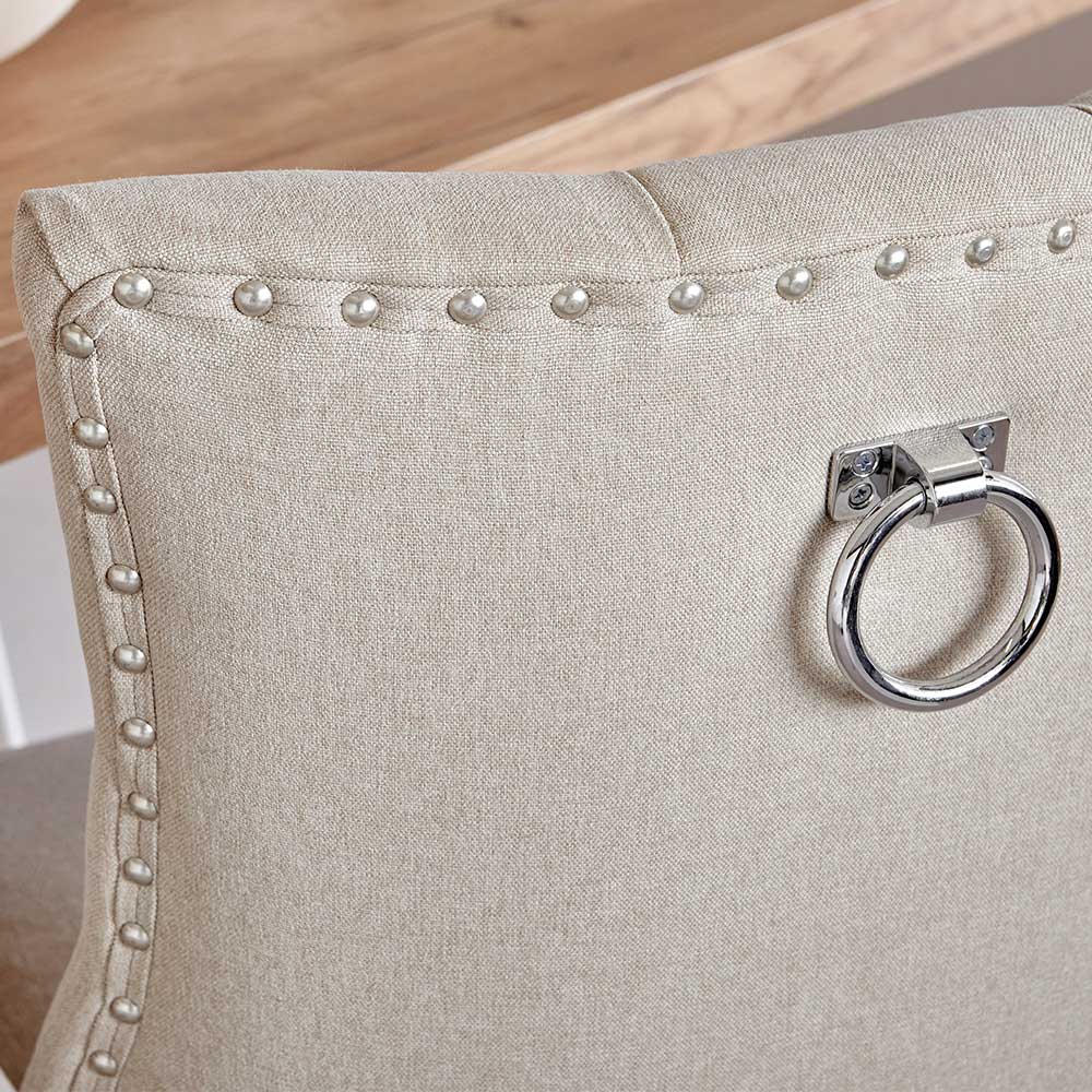 Esszimmerstuhl Vespania in Beige im Chesterfield Look