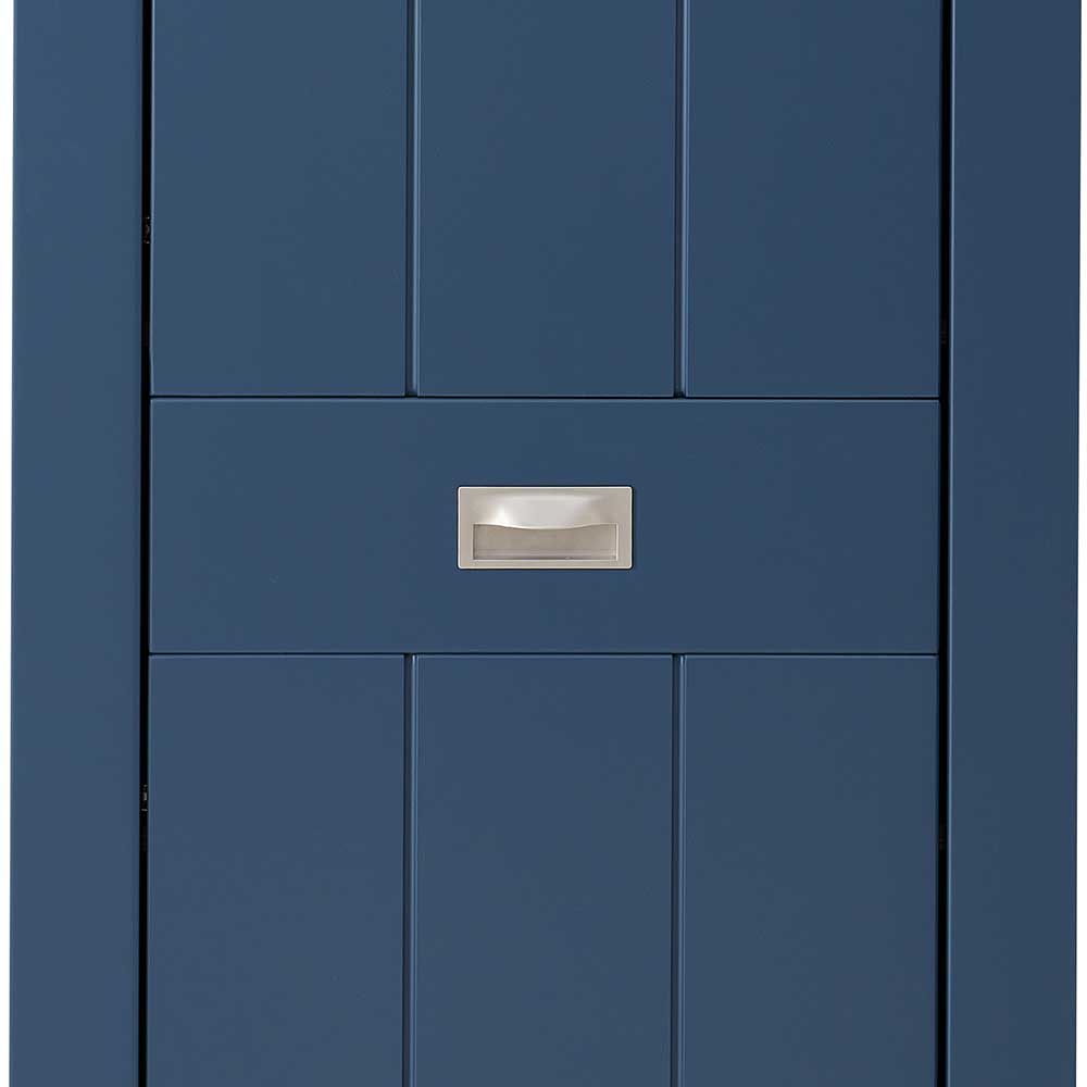 Landhausstil Flurschrank Fanci in Blau und Eiche dunkel NB