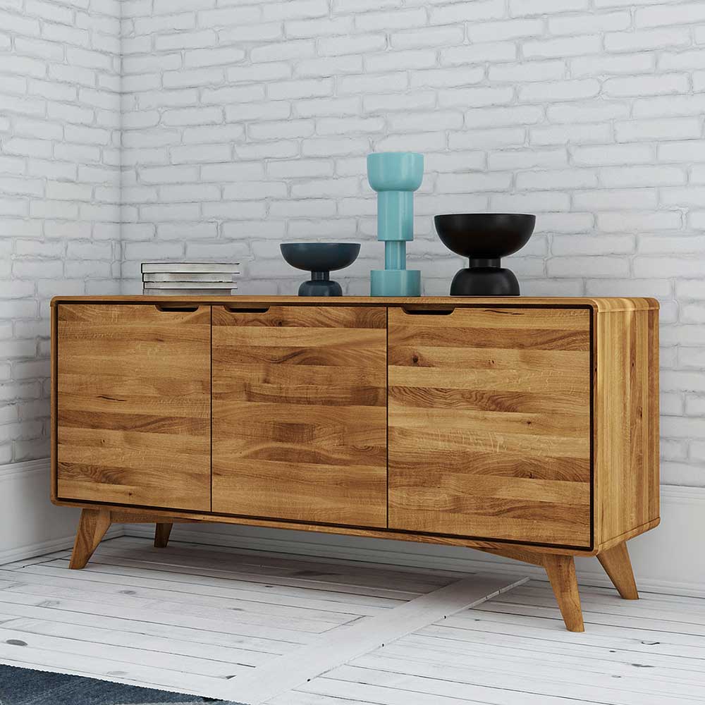 Türen Sideboard Vinial aus Wildeiche Massivholz modern