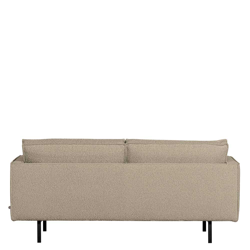 Zweisitzer Sofa Retrostil Catanias in Beige mit Vierfußgestell aus Metall