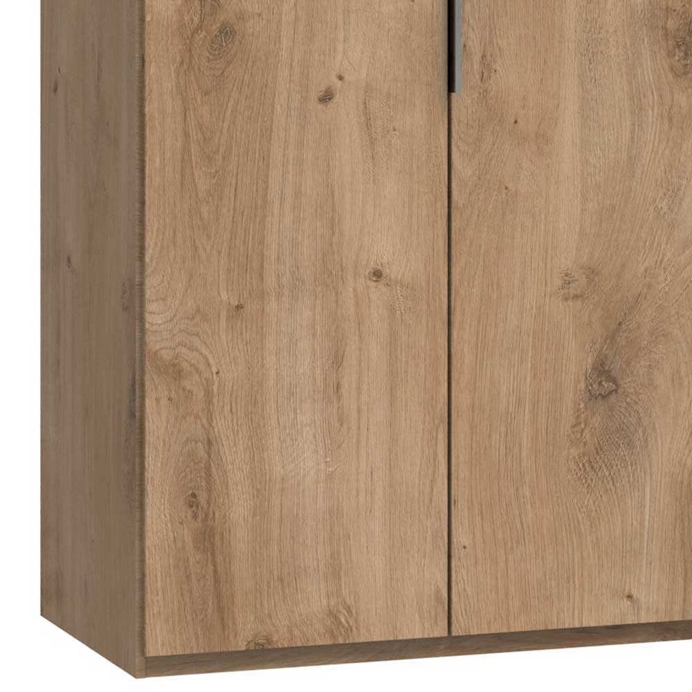 Drehtürenschrank 5-türig Grenvana in Plankeneiche Holzoptik 250 cm breit