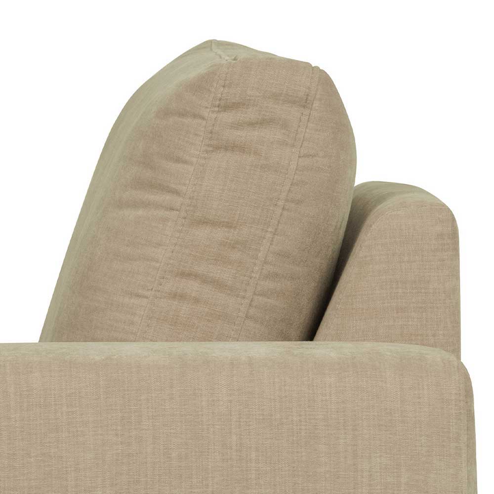 Dreisitzer Modulsofa Pilamonia in Beige mit 44 cm Sitzhöhe