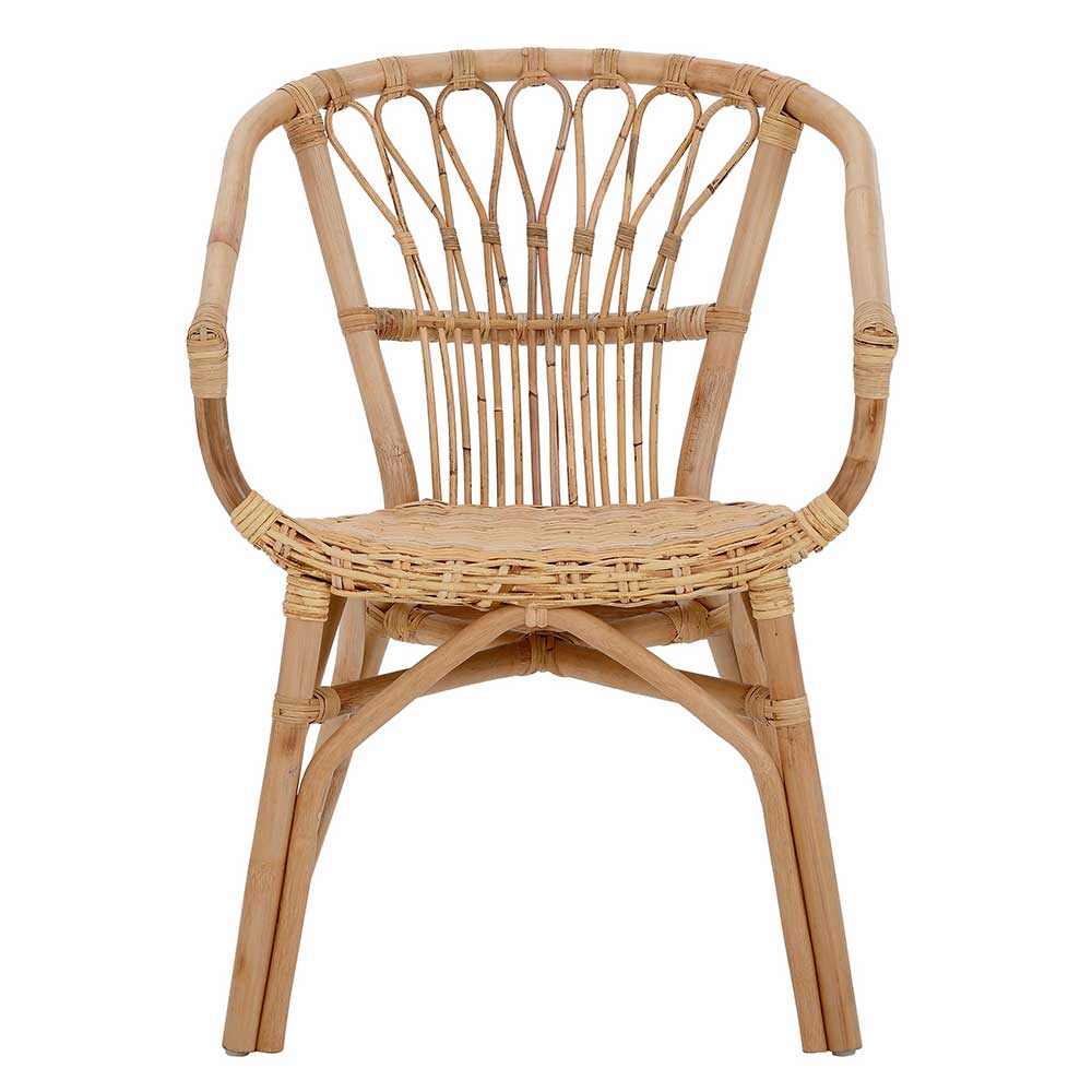 Landhaus Flechtstühle Lianarus in Beige aus Rattan (2er Set)