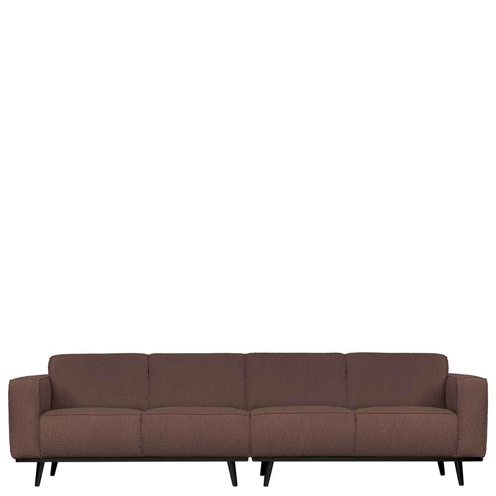 3er Sofa Travur in Dunkelbraun mit Armlehnen