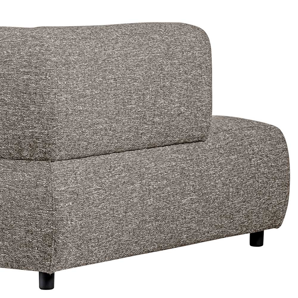 Sofa Element links grob meliert Kyperia in Graubraun aus Strukturstoff