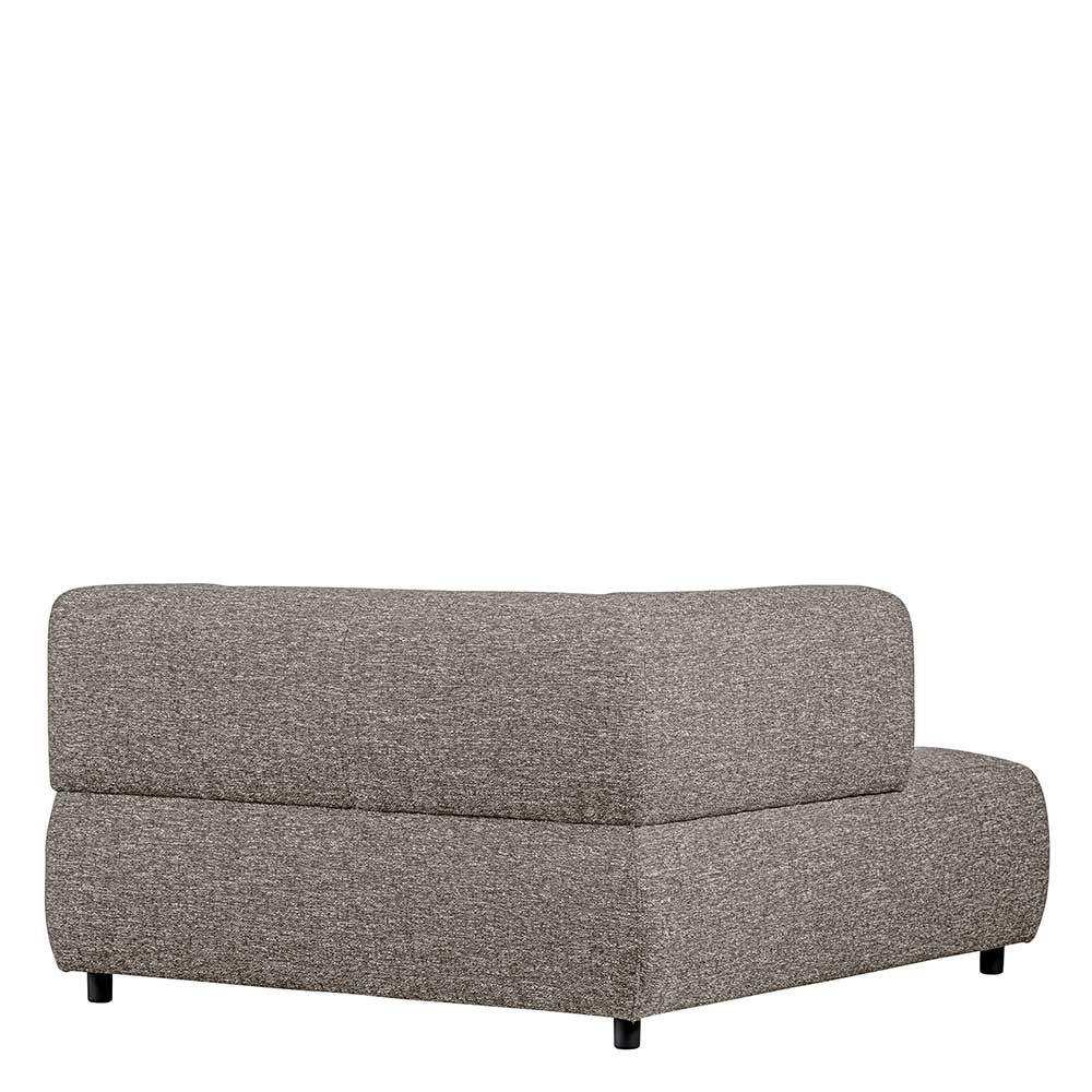 Sofa Element links grob meliert Kyperia in Graubraun aus Strukturstoff