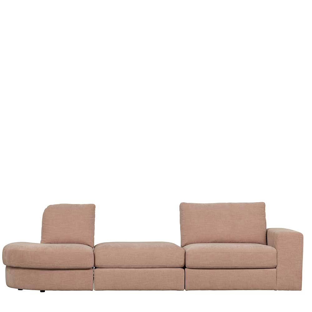 in mit Armlehne Couch links Modul aus Rosa Oktamian Webstoff