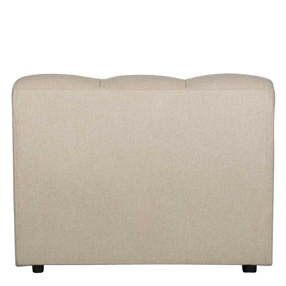 Sessel Maganda in Beige Stoff mit Steppungen