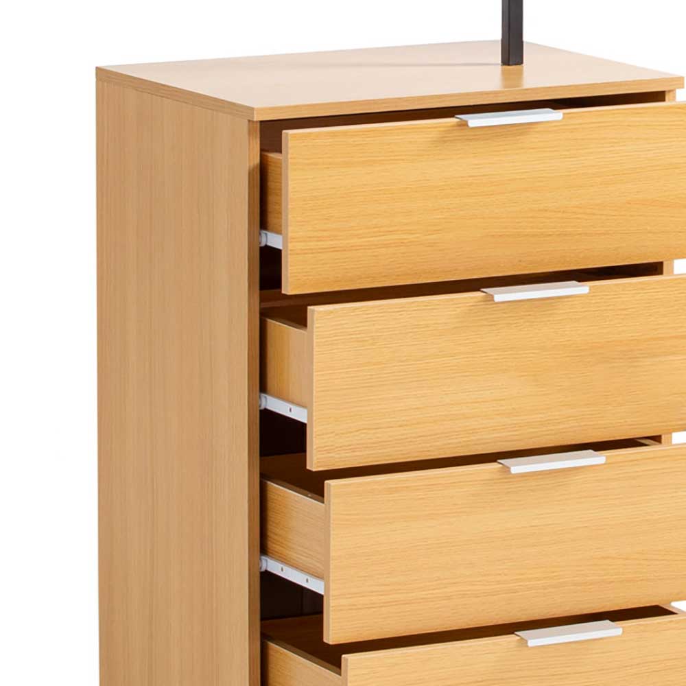 Dielen Garderobe Taly in Eichefarben 136 cm hoch - 145 cm breit