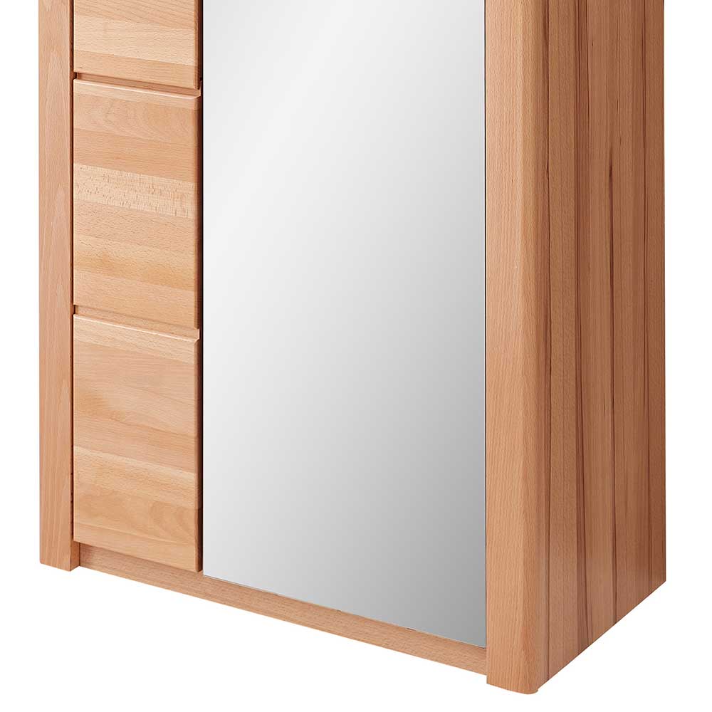 Garderobenschrank Donnira mit Spiegeltür 201 cm hoch