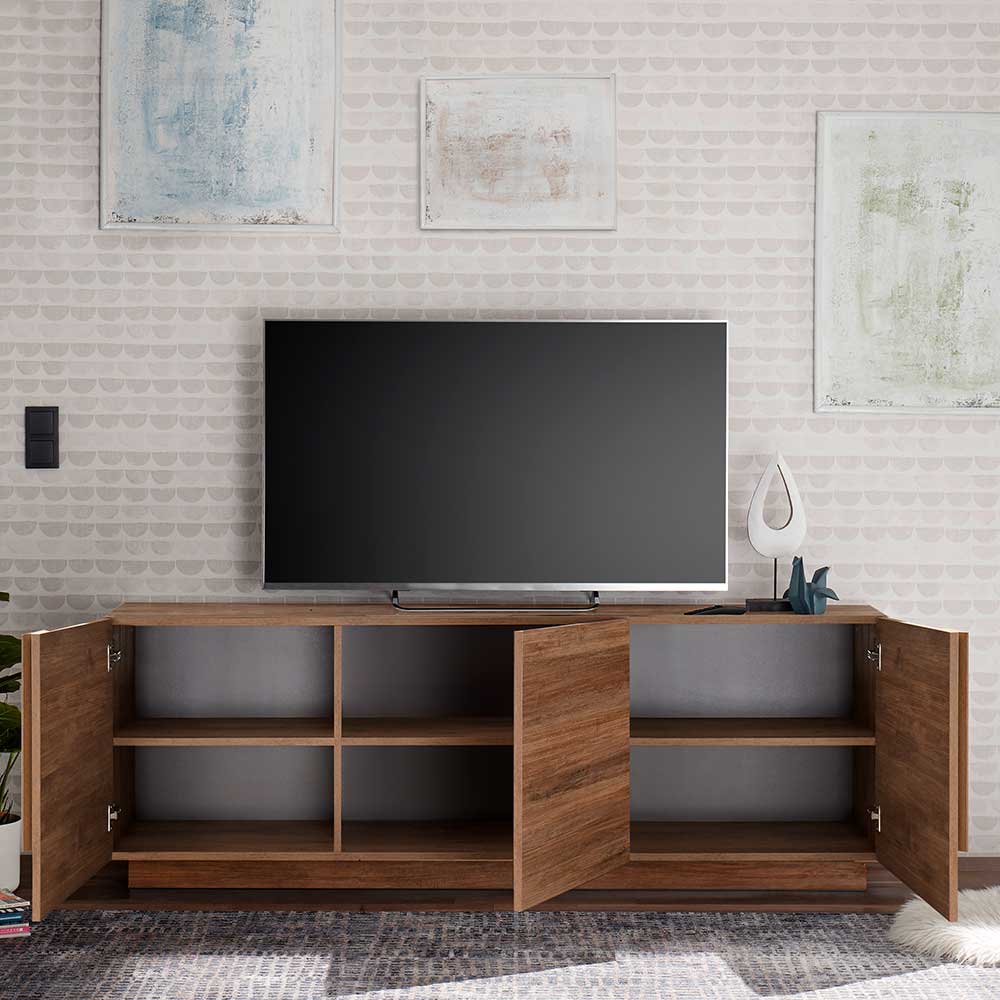 Fernsehunterschrank Bea in Holzoptik Naturfarben modernes Design