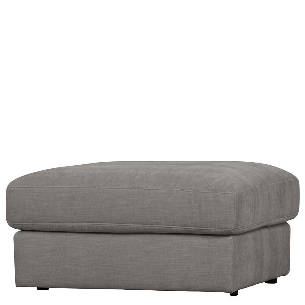 Polsterhocker für Modulsofa Fredoco in Grau 44 cm Sitzhöhe