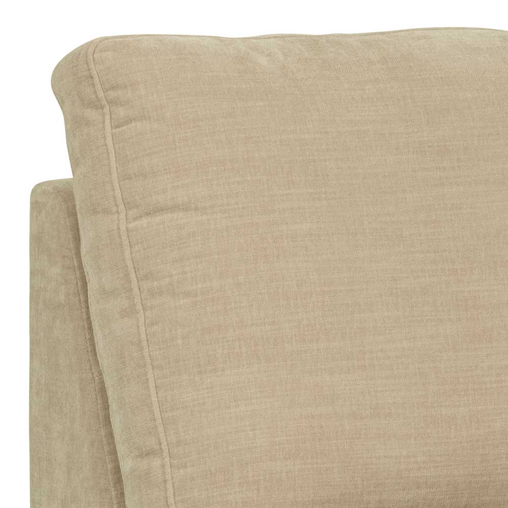 Modulsofa Abschluss Element rechts Pilamonia in Beige Rücken echt bezogen