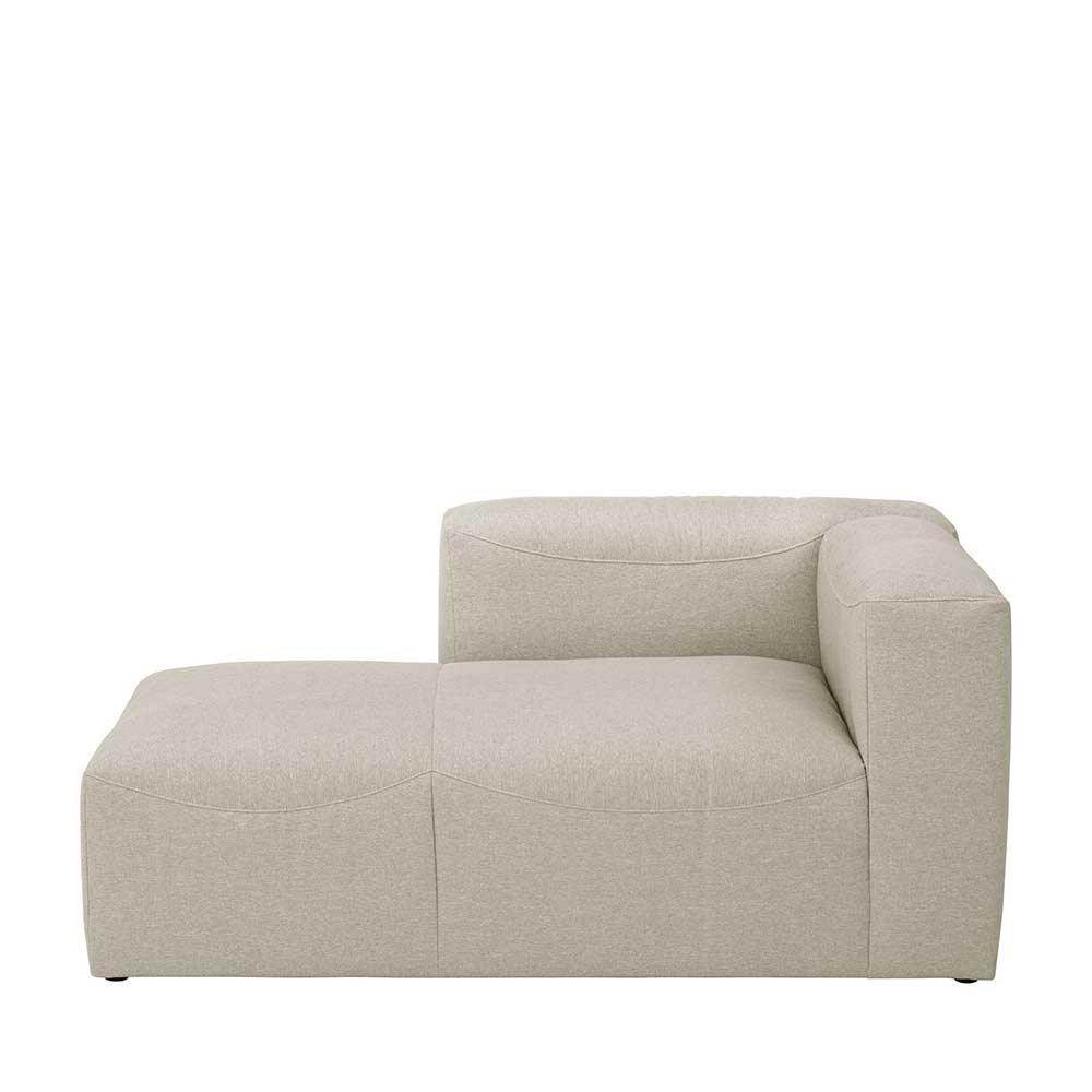 Modulsofa Recamiere Pescara in Cremefarben 160 cm tief