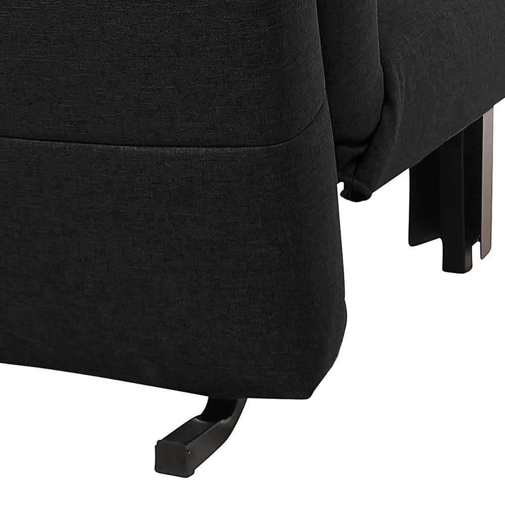 Zweisitzer Schlafsofa Clienta in Schwarz Made in Germany