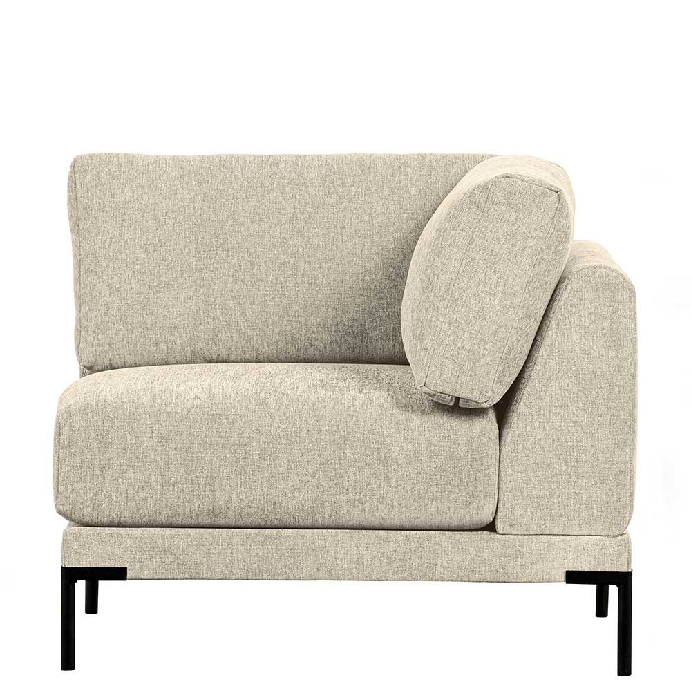 Eckelement Modul Sofa Imdyano in Beige mit Vierfußgestell aus Metall